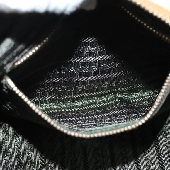 PRADA Shoulder Bag Nylon Beige Gold Auth 138224 - Picture 13 of 16